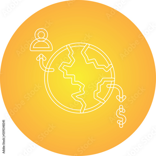 Out Source single vector illustration icon