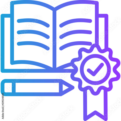 Mastery line gradient icon