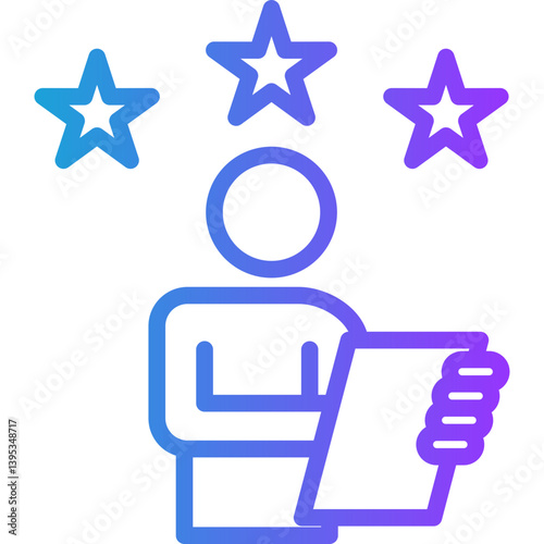 Specialist line gradient icon