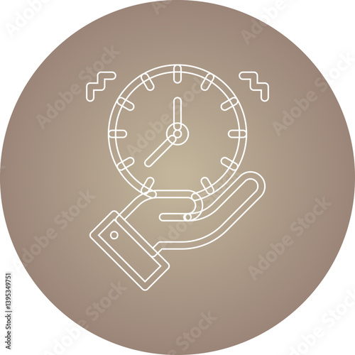 Time Management single vector illustration icon