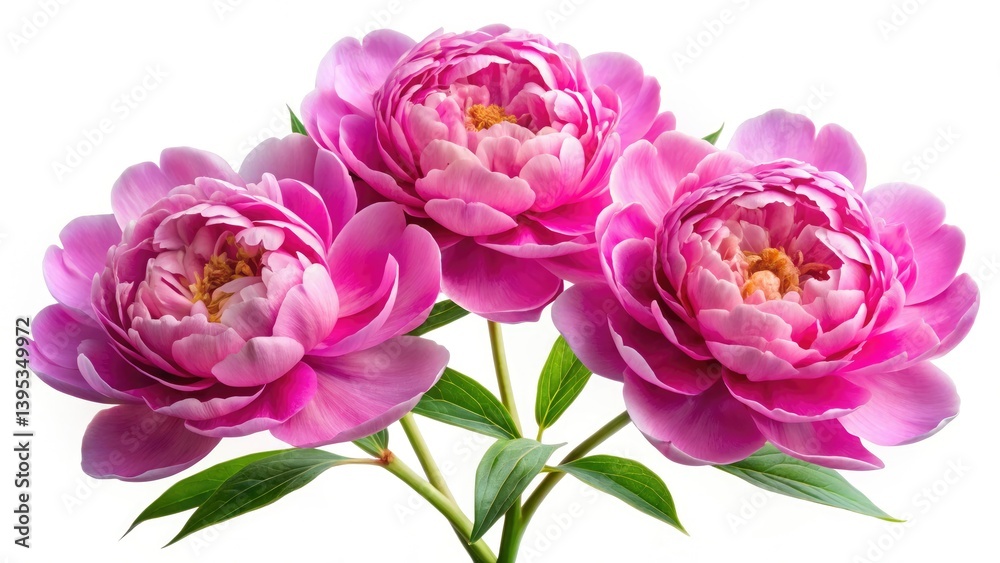 Soft pink peony petals unfurl, a spring/summer botanical image, captured in elegant macro detail against a white backdrop. Soft pink peony petals unfurl, a spring/summer botanical image, captured in elegant macro detail against a white backdrop.