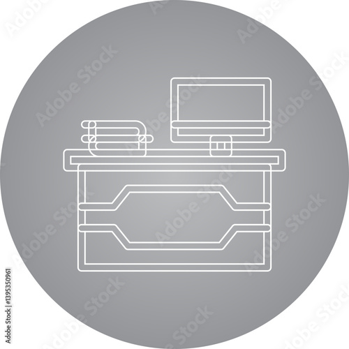 Workplace single vector illustration icon