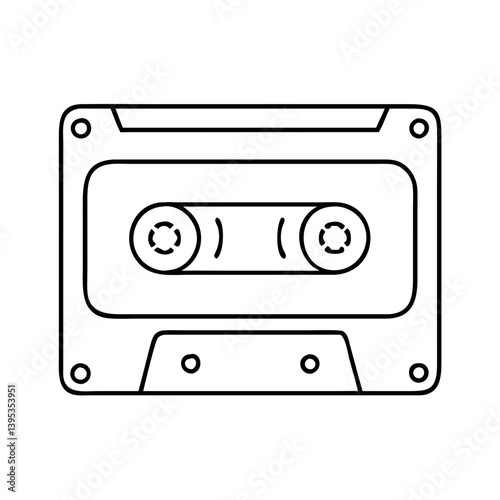 cassette tape icon, cassette tape vector illustration-simple illustration of cassette tape, perfect for cassette tape logos and icons
