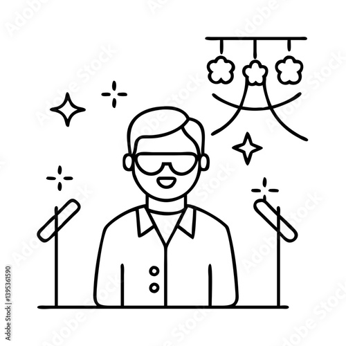 club bouncer icon, club bouncer vector illustration-simple illustration of club bouncer, perfect for club bouncer logos and icons
