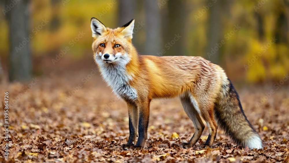 Fototapeta premium red fox in the woods