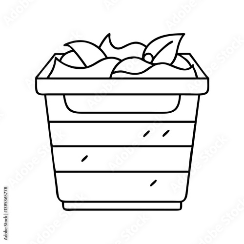 compost bin icon, compost bin vector illustration-simple illustration of compost bin, perfect for compost bin logos and icons
