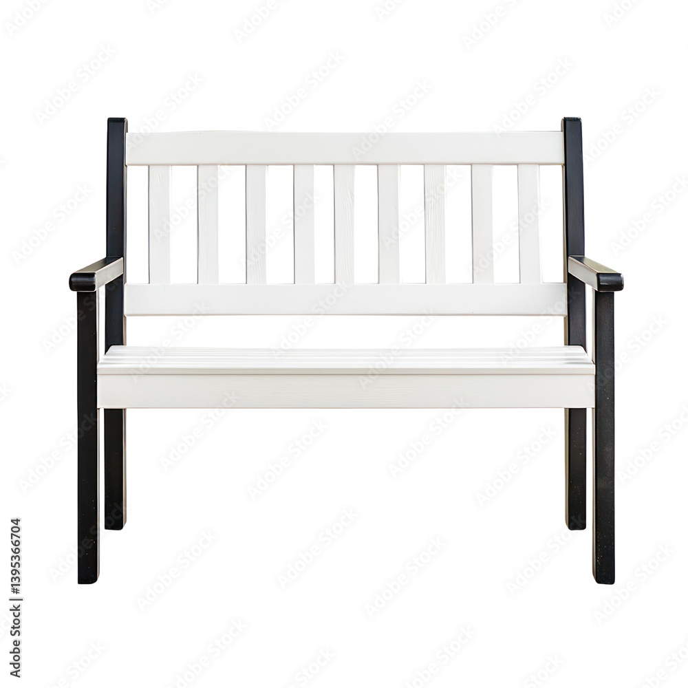 Elegant outdoor bench with cutout design perfect garden furniture concept Elegant outdoor bench with cutout design perfect garden furniture concept