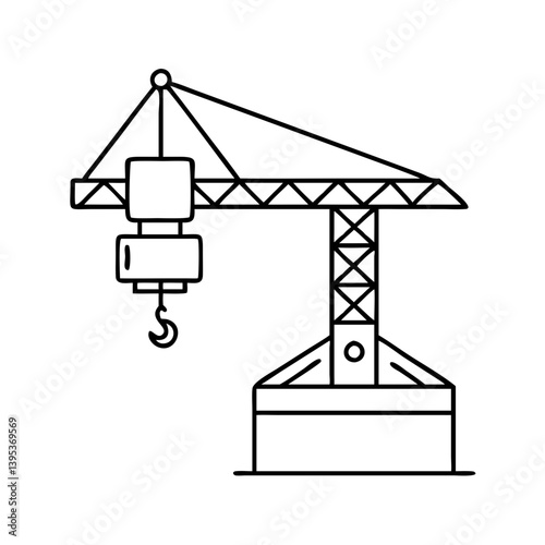 crane icon, crane vector illustration-simple illustration of crane, perfect for crane logos and icons