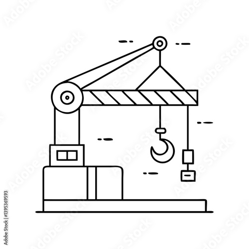 crane icon, crane vector illustration-simple illustration of crane, perfect for crane logos and icons