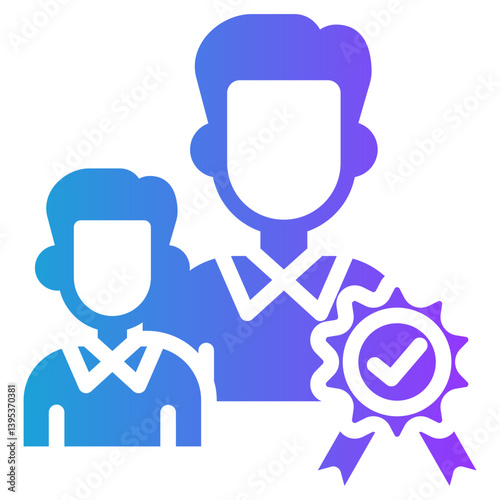 Expert glyph gradient icon