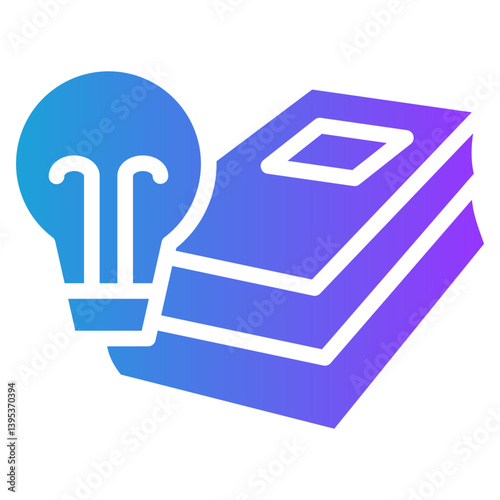 Knowledge glyph gradient icon
