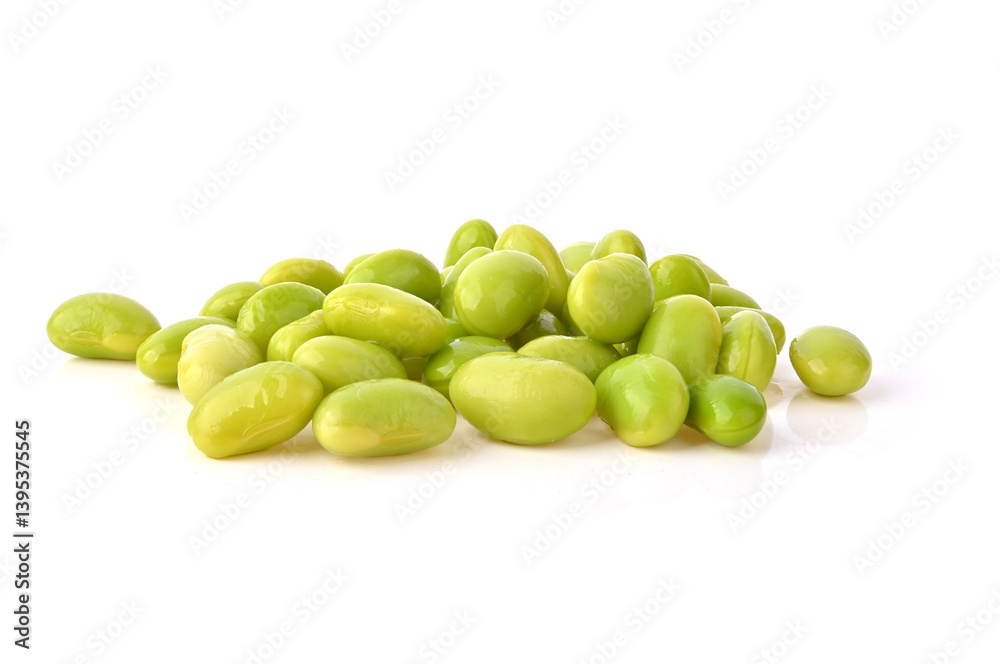 Green soy beans , Edamame isolated on white background. Green soy beans , Edamame isolated on white background.