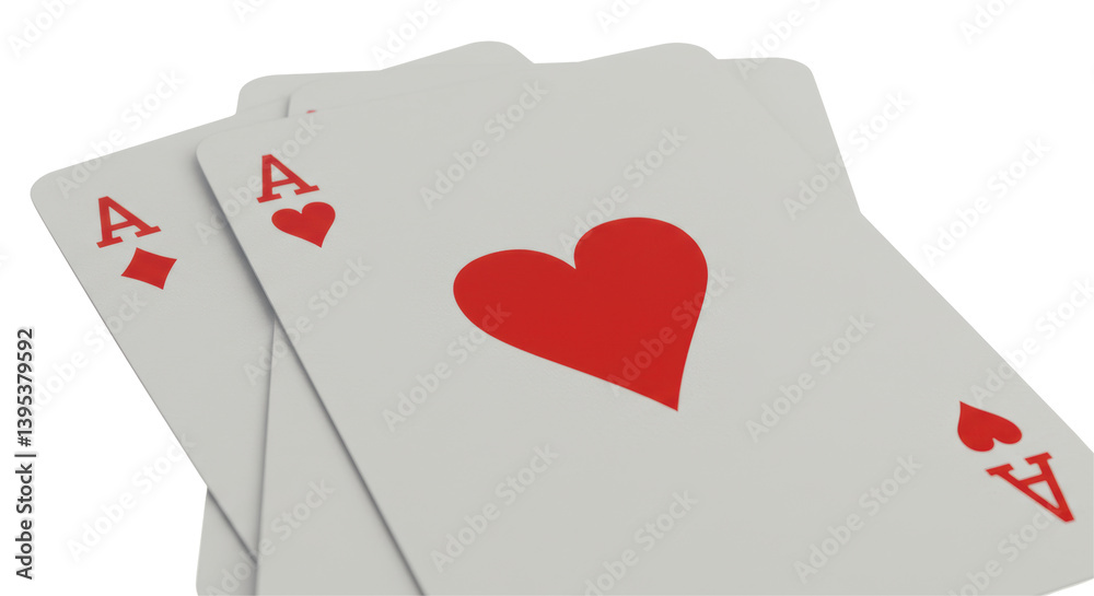 Fototapeta premium Isolated Ace of Hearts