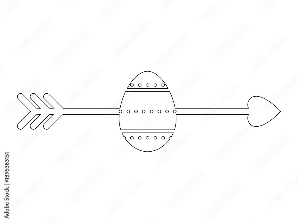 Easter Egge Arrow Lineart Easter Egge Arrow Lineart
