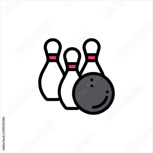 bowling ball and pins