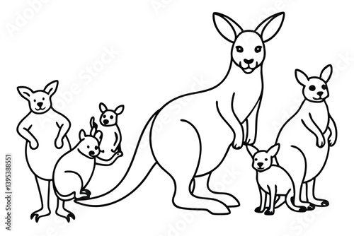 kangaroo vector illustration