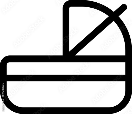 Baby bassinet and sleeping symbols. Comfortable cribs. Pixel perfect vector icon