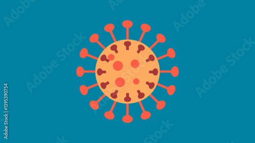 Cartoon Virus Cell Illustration: Healthcare Pandemic Visual