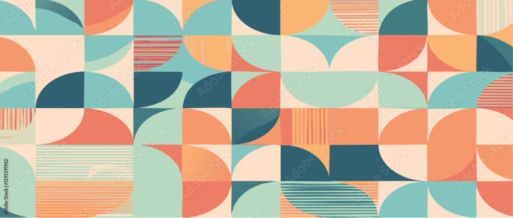seamless retro pattern geometric vector design