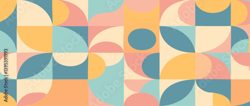 Obraz na płótnie seamless retro pattern geometric vector design w salonie