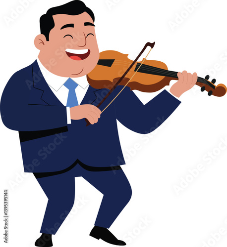 Jazz Musician Playing Violin