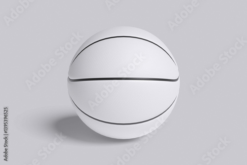 Basketball with white blank color for mockup template