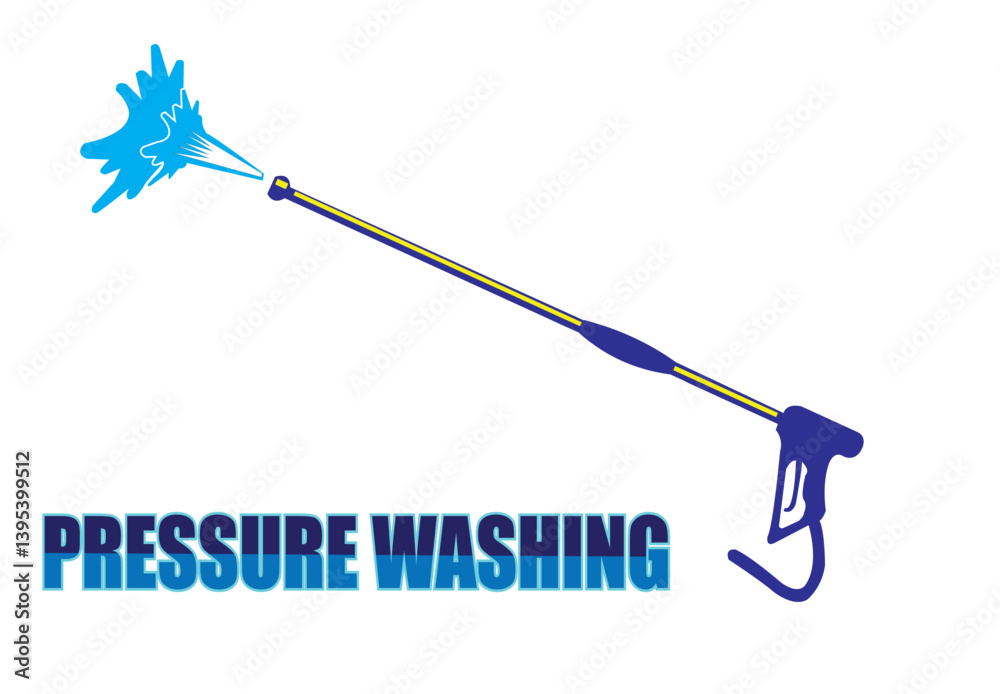 Pressure Washing Gun logo, Pressure Washing logo