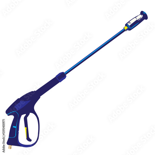Pressure Washing Gun logo, Pressure Washing logo, Blue washing gun