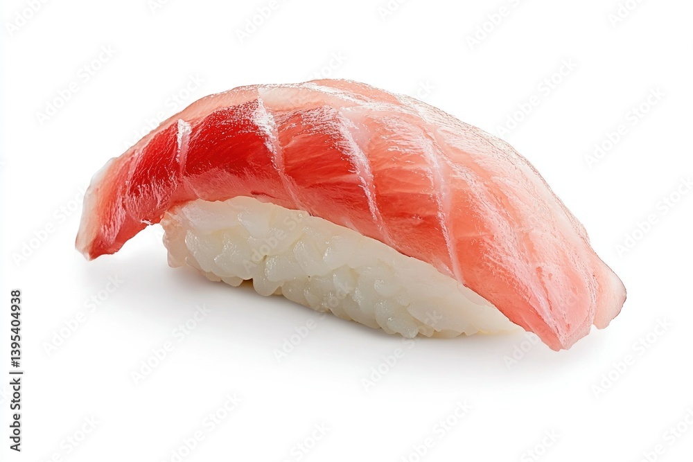 Tuna Nigiri Sushi Close-up on White Background for Japanese Cuisine Tuna Nigiri Sushi Close-up on White Background for Japanese Cuisine
