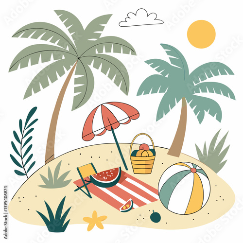 Summer Fruits Pattern – Pineapple, Watermelon, Orange