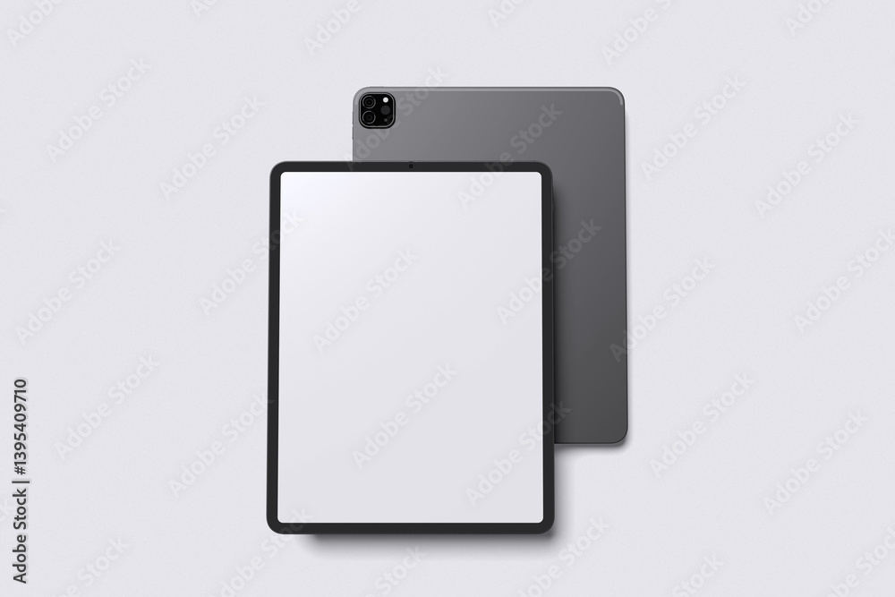 Tablet with white screen for mockup template Tablet with white screen for mockup template
