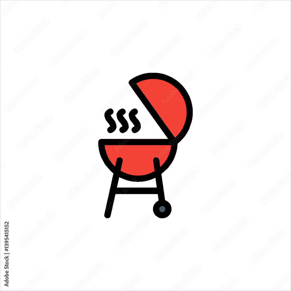 red chair on white background