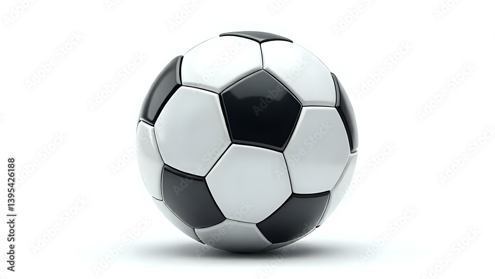A Classic Soccer Ball Isolated on a White Background, Perfect for Sports Designs, Football Themes, or Adding a Dynamic Touch to Creative Projects Celebrating the Game of Soccer A Classic Soccer Ball Isolated on a White Background, Perfect for Sports Designs, Football Themes, or Adding a Dynamic Touch to Creative Projects Celebrating the Game of Soccer