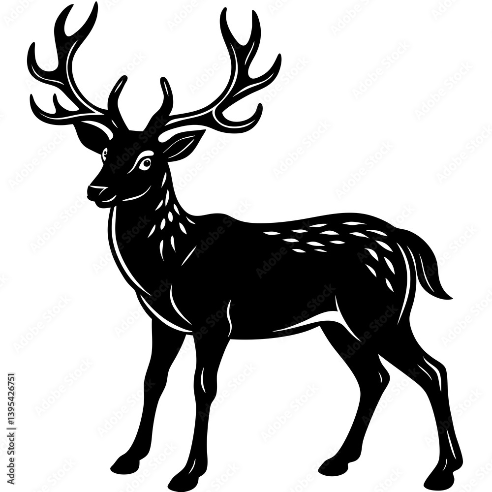 Fototapeta premium deer silhouette vector