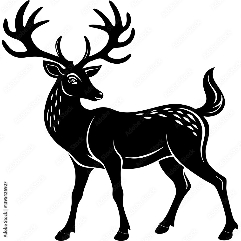 Fototapeta premium deer silhouette vector