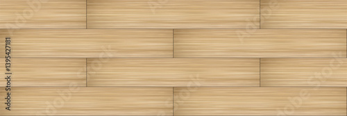 Light brown wooden texture. Planks floor, wall cladding. High detail vector seamless pattern.
