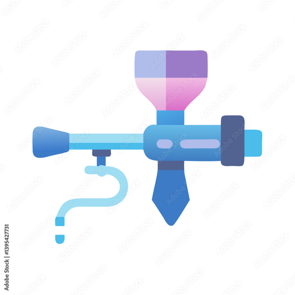 Airbrush Tool Digital Painting Effect Icon Design