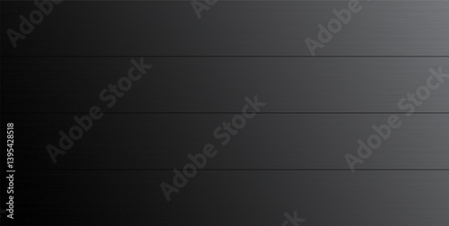 Black horizontal wooden plank. Floor, wall cladding. High detail vector texture background.
