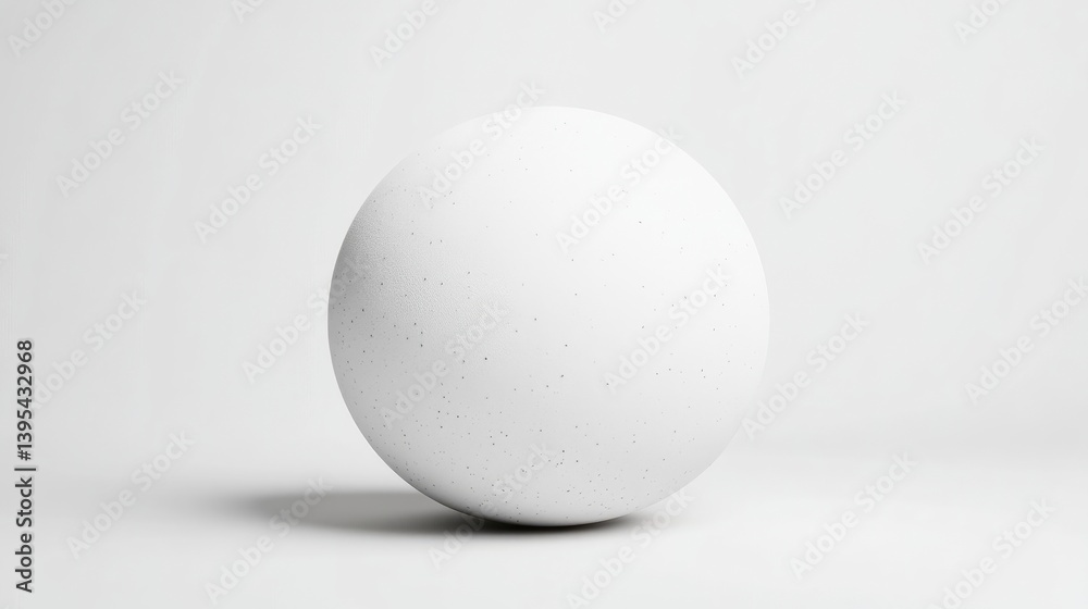 A perfect white sphere. Small, subtle texture A perfect white sphere. Small, subtle texture