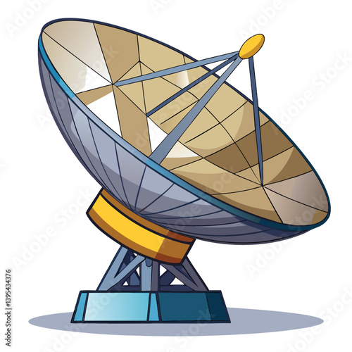 large-satellite-dish vector image on-a-white-background