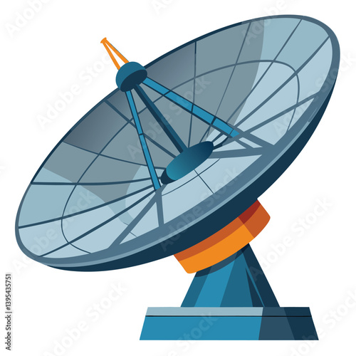 large-satellite-dish vector image on-a-white-background