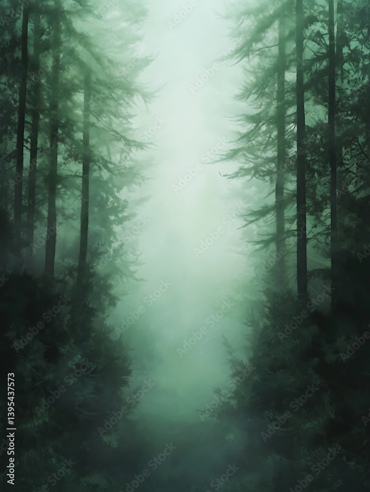 Fototapeta premium Misty forest pathway