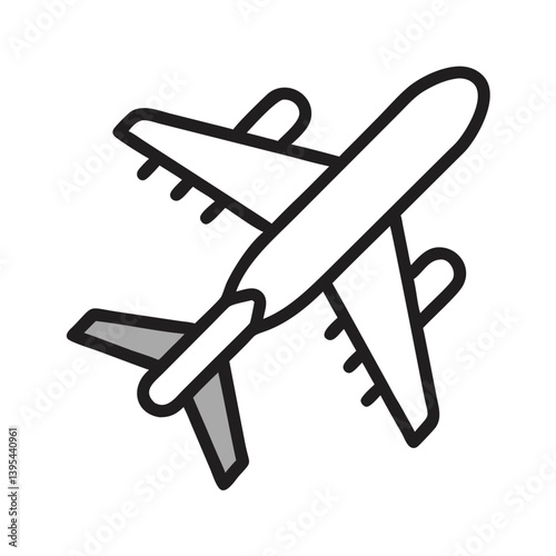 Airplane in Flight Air Travel Icon Design