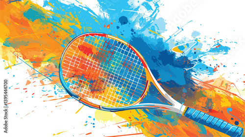 Detailed Tennis Design on White Background - Vector Illustration for Sports Events and Promotions