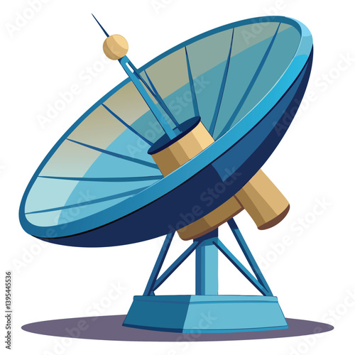 large-satellite-dish vactor image on-a-white-background