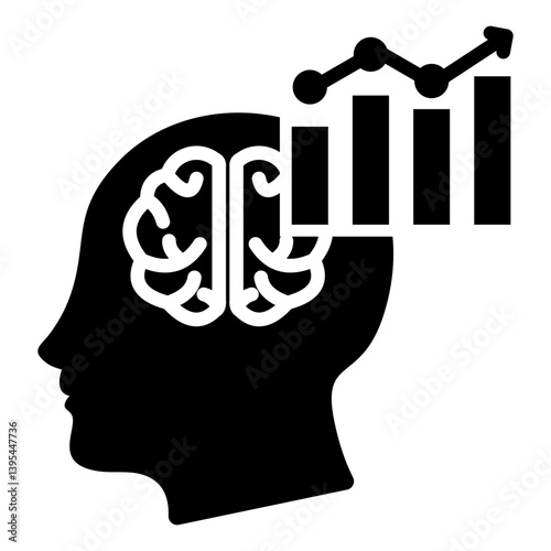 Growth Mindset icon with glyph style