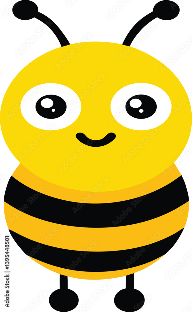 Fototapeta premium Cute Bumble Bee Vector Illustration