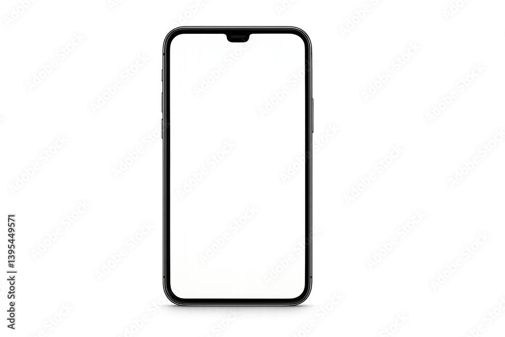 Modern Smartphone with Blank Screen for Display and Mockup Purposes