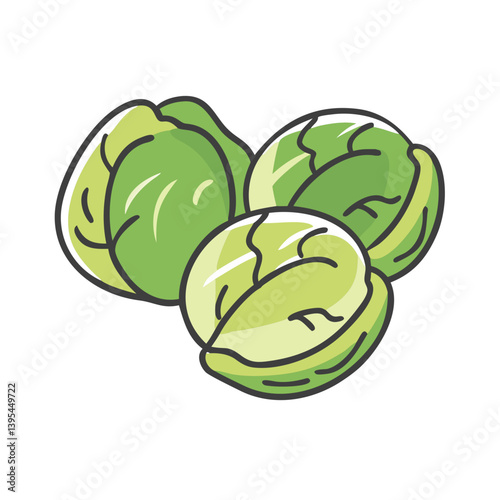 brussels sprouts icon, brussels sprouts vector illustration-simple illustration of brussels sprouts, perfect for brussels sprouts logos and icons