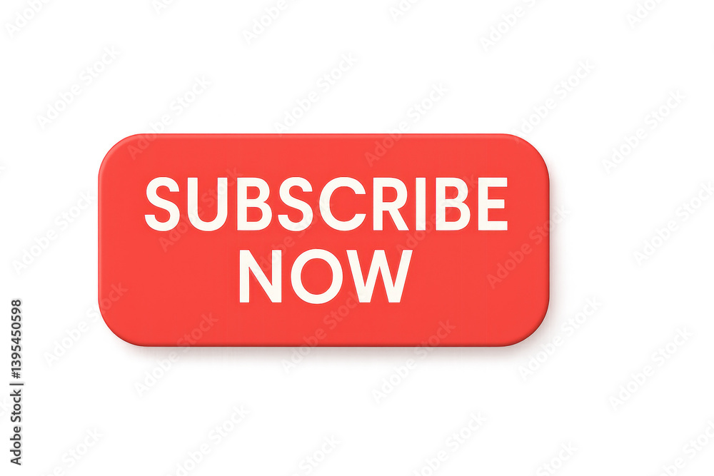 Bright Red Subscribe Now Button for Digital Marketing and Engagement